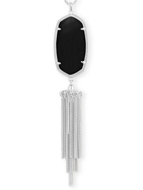 Kendra Scott Black and Silver Rayne Necklace